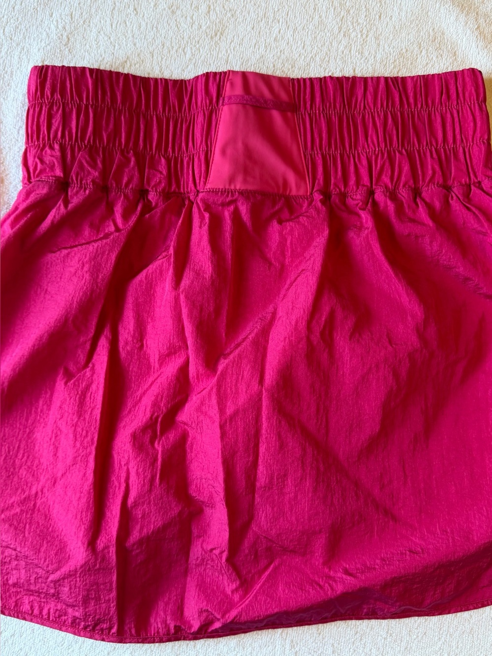 Women's Vivid Pink Elastic Waist Nylon Skort